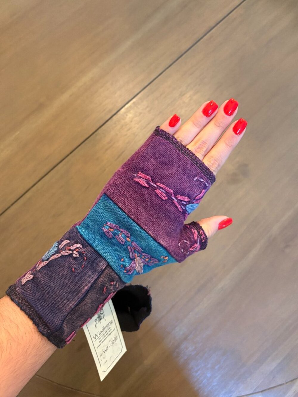 Patchwork Fingerless Gloves Boho Fairycore Gloves Arm Warmers NWT